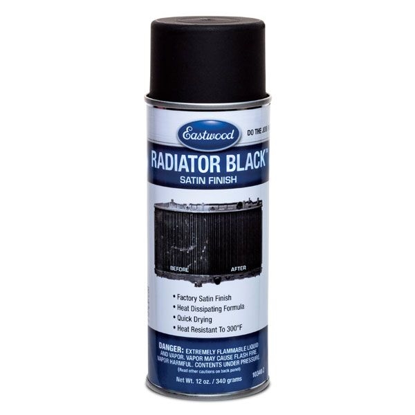 New Eastwood Radiator Black Spray Paint Satin Finish, 12oz Spray